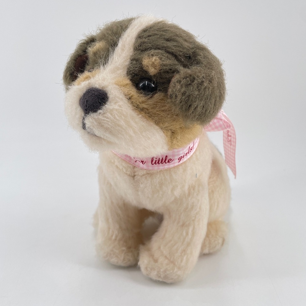 Baby Gund John Grossman Puppy Dog‎ Plush Pink Ribbon Jack Russell Heaven